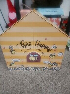 Bee Happy Self Care Advent Box - Yellow Striped Bee Design
